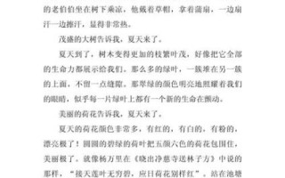 夏天作文怎么写_夏天作文400字范文