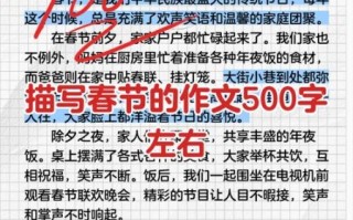 春节作文500字怎么写_春节作文500字范文
