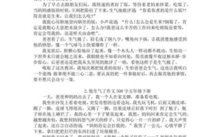 他生气了作文怎么写_他生气了500字作文技巧