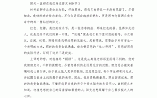 阳光就在身边作文怎么写_阳光就在身边作文800字