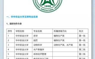 华中农业大学王牌专业有哪些_就业前景如何