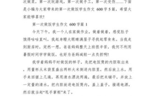 第一次做饭作文怎么写_第一次做饭作文600字