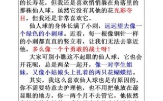 仙人掌怎么养_仙人掌的作文怎么写