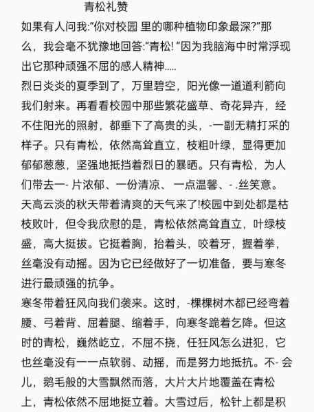 青松的精神象征是什么_如何借青松写作文-第2张图片-星辰妙记
