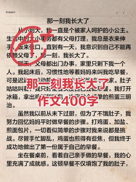那一刻我长大了作文400字怎么写_那一刻我长大了作文400字范文-第2张图片-星辰妙记