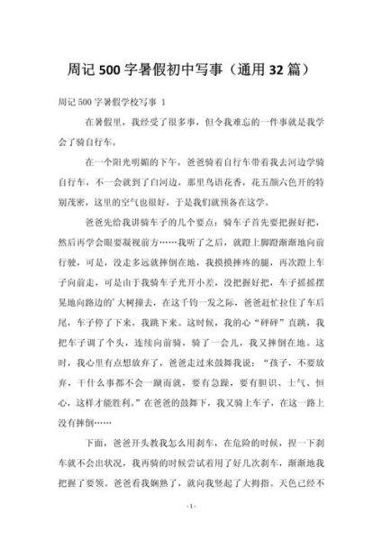 暑假趣事作文怎么写_500字范文有哪些-第3张图片-星辰妙记