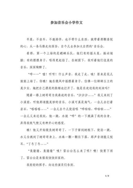 音乐节作文怎么写_音乐节作文开头怎么写-第1张图片-星辰妙记