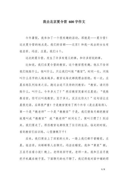 夏令营作文怎么写_夏令营作文开头结尾怎么写-第2张图片-星辰妙记