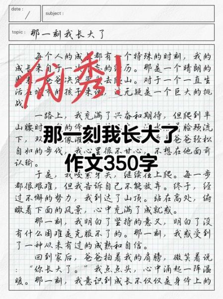 优秀作文350字怎么写_350字作文如何得高分-第1张图片-星辰妙记