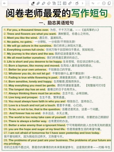 全国一卷英语作文怎么写_高分句式有哪些-第1张图片-星辰妙记