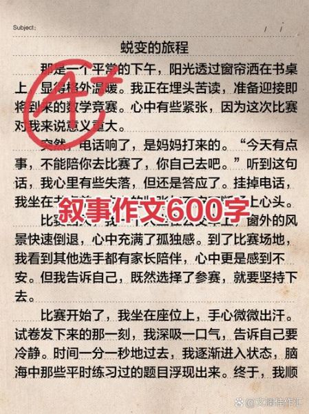 叙事作文600字怎么写_叙事作文600字写作技巧-第3张图片-星辰妙记