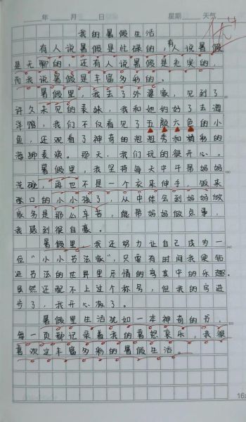 三年级作文我的暑假生活怎么写_我的暑假生活300字范文-第3张图片-星辰妙记