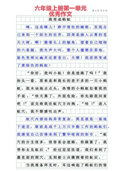 六年级优秀作文怎么写_如何写出生动细节-第3张图片-星辰妙记