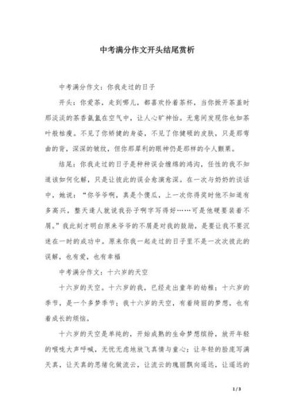 如何写出高分作文开头_作文结尾怎么写才精彩-第2张图片-星辰妙记