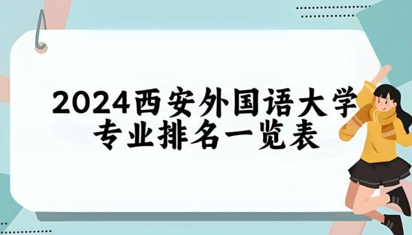 西安外国语大学排名_2024年最新全国位次-第2张图片-星辰妙记