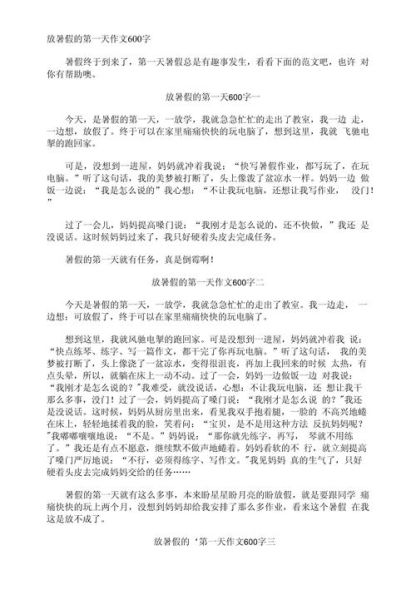 暑假作文600字怎么写_暑假作文600字范文-第1张图片-星辰妙记