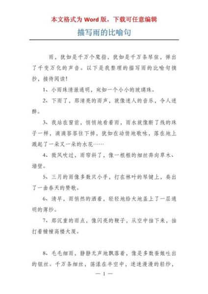 下雨的作文怎么写_描写雨的优美句子有哪些-第3张图片-星辰妙记