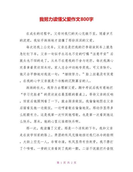 父爱是什么_如何读懂父爱作文-第1张图片-星辰妙记