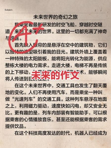 未来作文怎么写_未来世界会变成什么样-第2张图片-星辰妙记