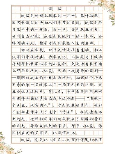 什么是诚信作文_诚信作文怎么写-第1张图片-星辰妙记