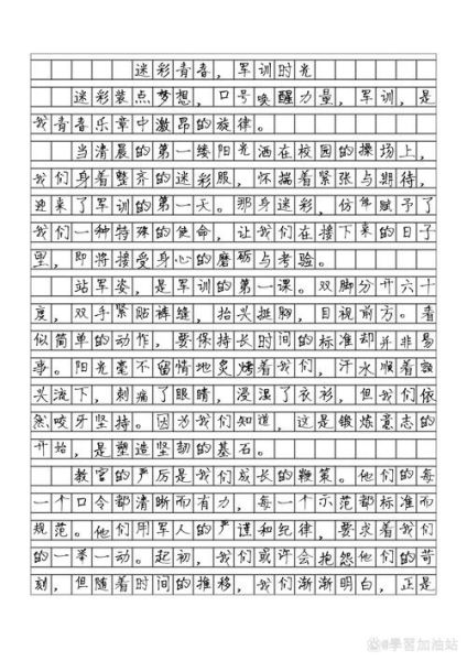 军训作文怎么写_军训作文素材有哪些-第1张图片-星辰妙记