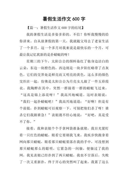 暑假二三事作文600字怎么写_暑假二三事作文600字范文-第1张图片-星辰妙记