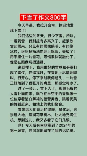 冬天作文300字怎么写_冬天作文300字优秀范文-第2张图片-星辰妙记