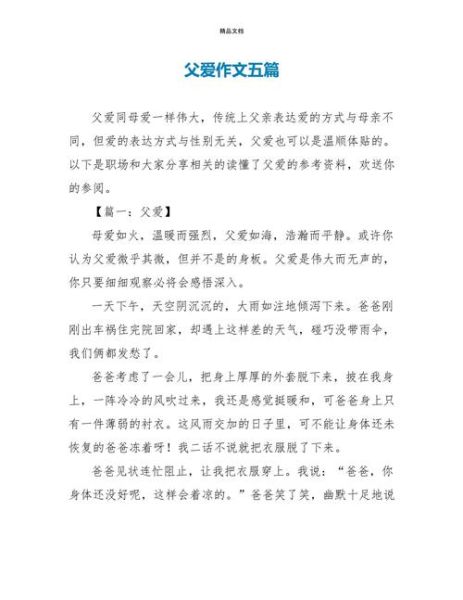 父爱是什么_如何描写父爱作文高中-第1张图片-星辰妙记