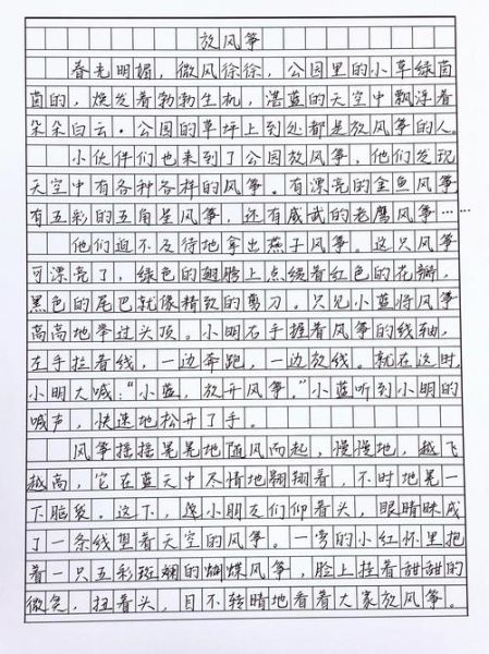 放风筝作文怎么写_放风筝作文300字优秀范文-第3张图片-星辰妙记