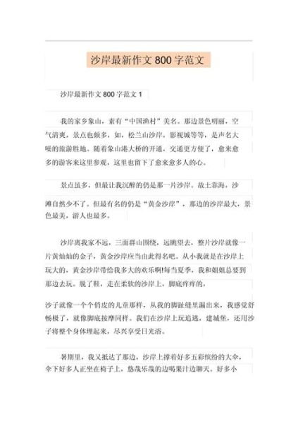 海边沙滩怎么写作文_海边沙滩作文开头怎么写-第1张图片-星辰妙记