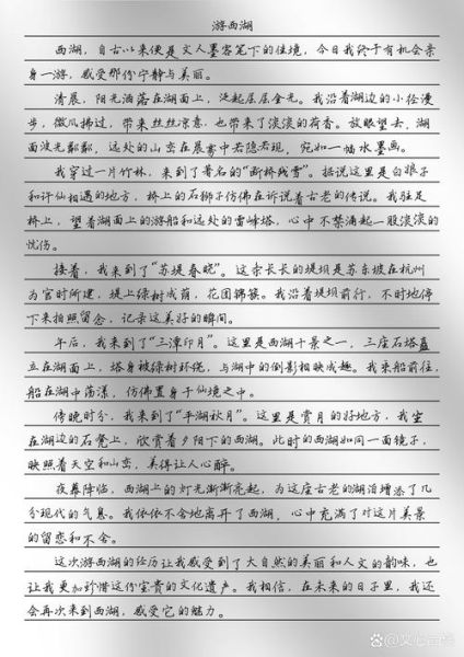 游西湖作文300字怎么写_游西湖作文300字优秀范文-第2张图片-星辰妙记