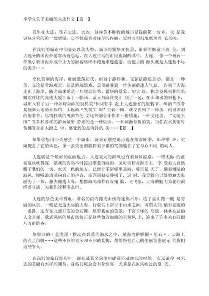 大连之旅作文怎么写_大连旅游作文素材有哪些-第3张图片-星辰妙记
