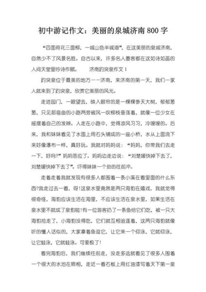 济南泉城作文怎么写_济南泉城作文800字范文-第1张图片-星辰妙记