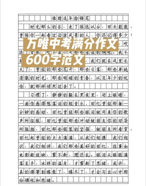 中考满分作文600字怎么写_中考作文如何拿满分-第1张图片-星辰妙记