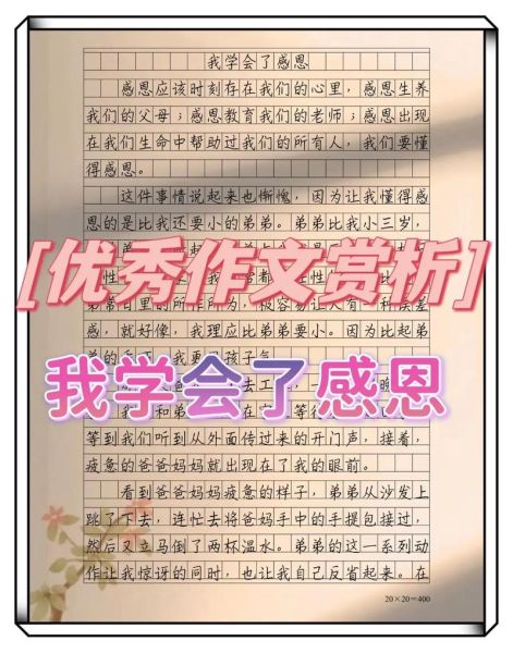 感谢作文四百字怎么写_感谢作文四百字写作技巧-第2张图片-星辰妙记 感谢作文四百字怎么写_感谢作文四百字写作技巧-第2张图片-星辰妙记
