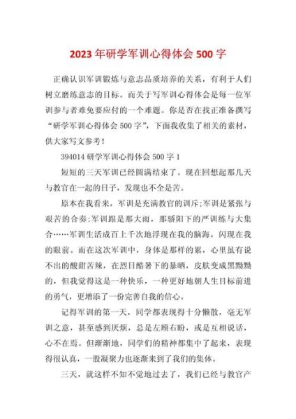 军训感悟500字作文怎么写_军训作文写作技巧-第3张图片-星辰妙记