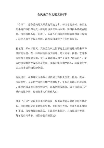 台风来了作文怎么写_台风来了作文开头怎么写-第2张图片-星辰妙记
