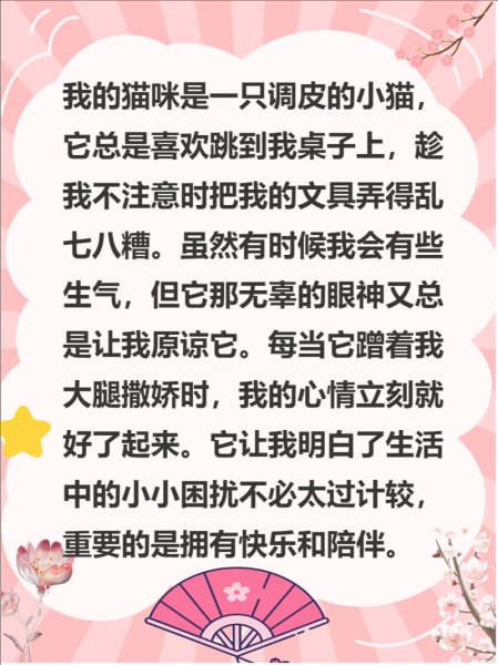 可爱的小猫作文怎么写_写小猫作文的优美句子有哪些-第3张图片-星辰妙记 可爱的小猫作文怎么写_写小猫作文的优美句子有哪些-第3张图片-星辰妙记