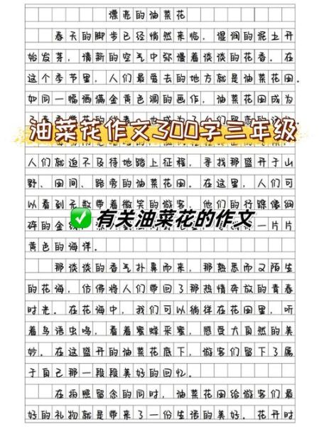油菜花作文怎么写_油菜花描写技巧-第1张图片-星辰妙记