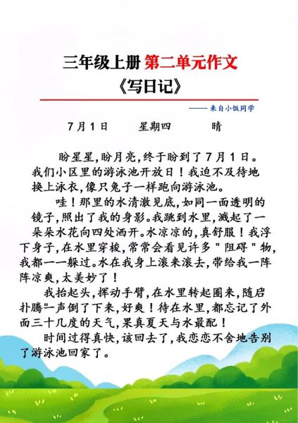 三年级第二单元作文怎么写_写人记事作文技巧-第1张图片-星辰妙记