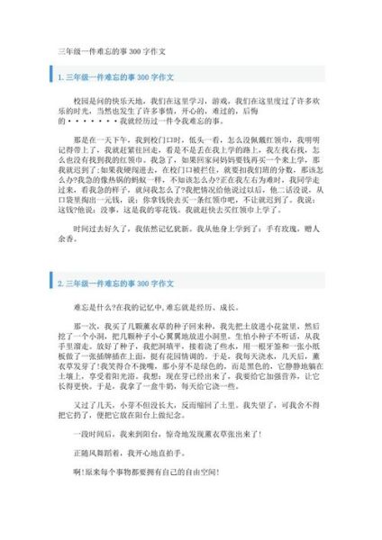 一件难忘的事作文300字怎么写_如何写300字难忘作文-第2张图片-星辰妙记