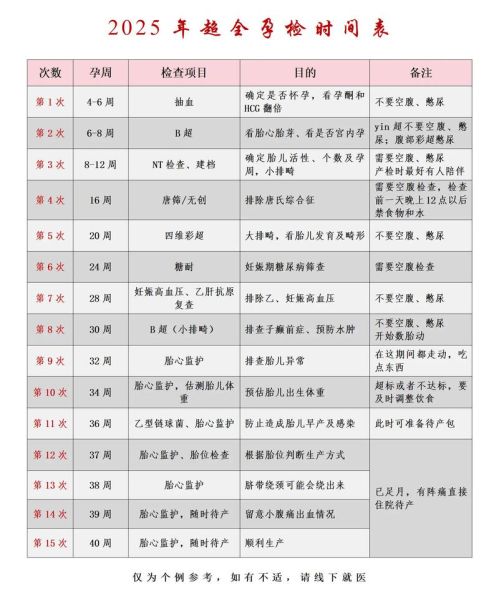 孕妇健康手册_孕期检查时间表-第2张图片-星辰妙记