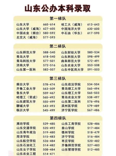 山东一本大学有哪些_山东一本大学录取分数线-第2张图片-星辰妙记