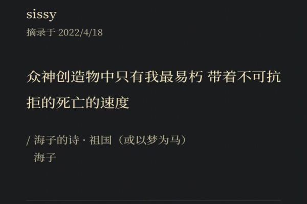 海子为什么自杀_海子诗歌意象解析-第3张图片-星辰妙记