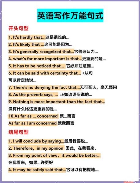 如何提高英语六级作文分数_六级作文万能句型有哪些-第2张图片-星辰妙记