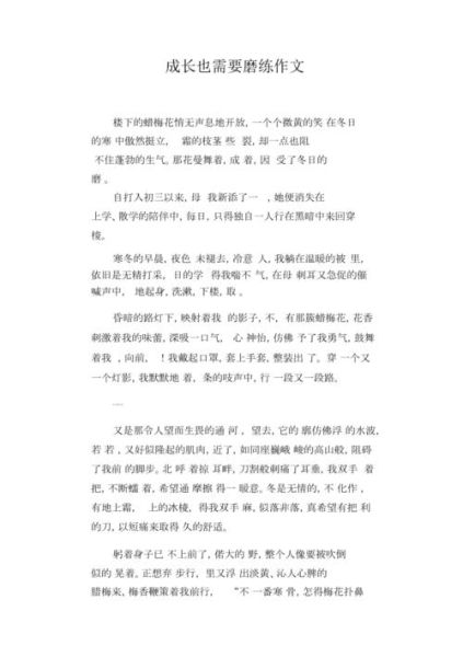 磨练作文怎么写_磨练作文写作技巧-第1张图片-星辰妙记