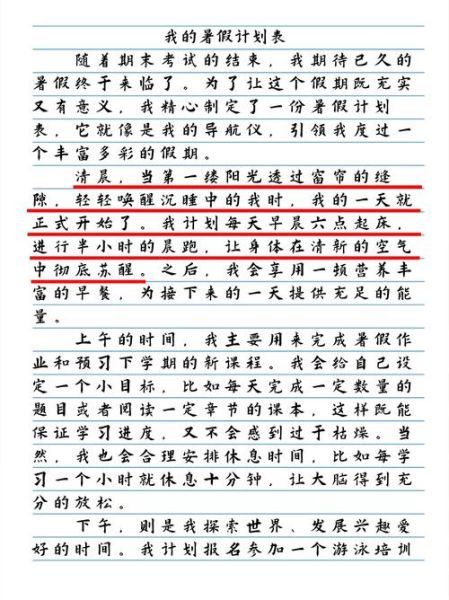 大学生暑假计划怎么写_暑假作文写作技巧-第2张图片-星辰妙记