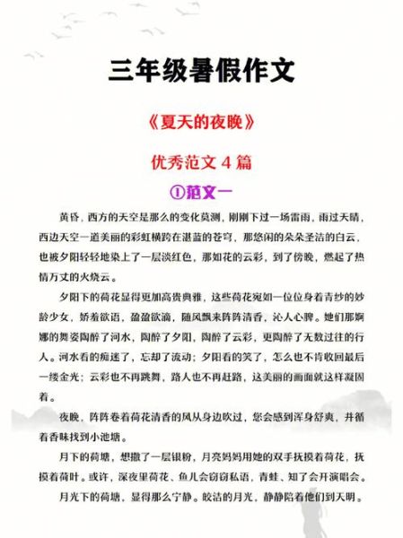 夏日的夜晚作文怎么写_如何描写夏夜景色-第2张图片-星辰妙记