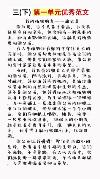 蒲公英作文怎么写_蒲公英作文开头怎么写-第3张图片-星辰妙记