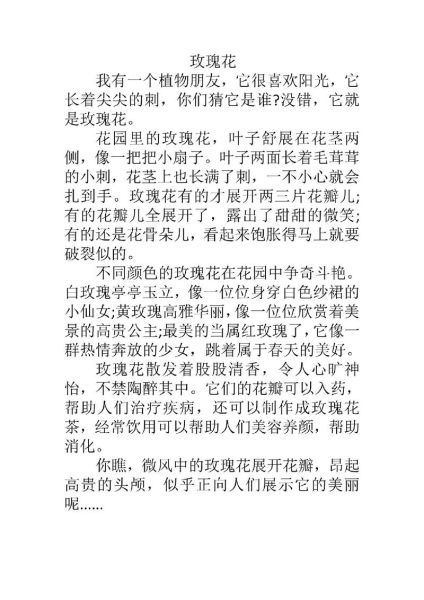 玫瑰园怎么写作文_玫瑰园作文素材有哪些-第1张图片-星辰妙记